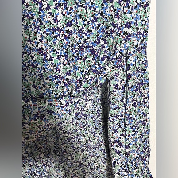 Zara Floral Multi Color Floral Maxi Dress With Front Slit Size Medium 8741064 - Picture 8 of 12